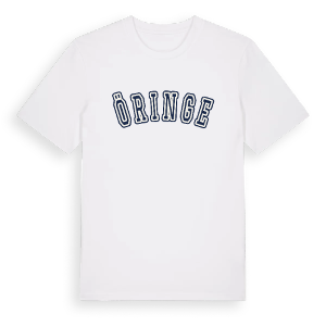 Öringe college t-shirt – ekologisk bomull t-shirt från Pinshirt