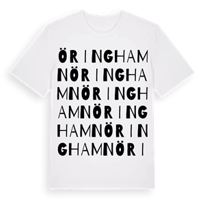 Öringhamn ordlek t-shirt – ekologisk bomull t-shirt från Pinshirt