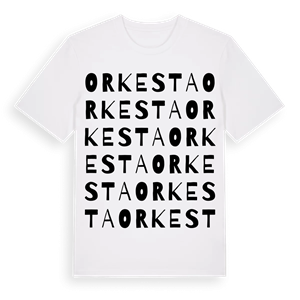 Orkesta ordlek t-shirt – ekologisk bomull t-shirt från Pinshirt