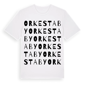 Orkestaby ordlek t-shirt – ekologisk bomull t-shirt från Pinshirt