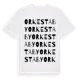 White t-shirt med Orkestaby ordlek t-shirt
