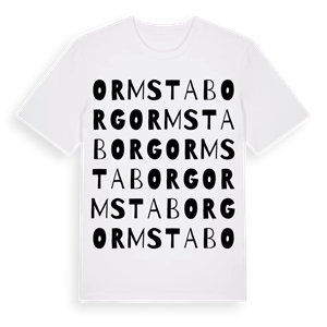 Ormstaborg ordlek t-shirt – ekologisk bomull t-shirt från Pinshirt