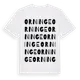 White t-shirt med Orninge ordlek t-shirt