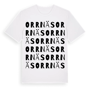 Orrnäs ordlek t-shirt – ekologisk bomull t-shirt från Pinshirt