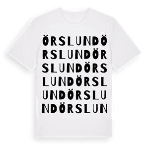 Örslund ordlek t-shirt – ekologisk bomull t-shirt från Pinshirt