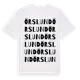 White t-shirt med Örslund ordlek t-shirt
