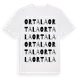 White t-shirt med Ortala ordlek t-shirt