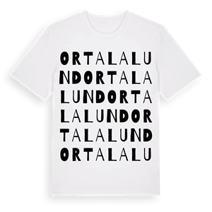 Ortalalund ordlek t-shirt – ekologisk bomull t-shirt från Pinshirt