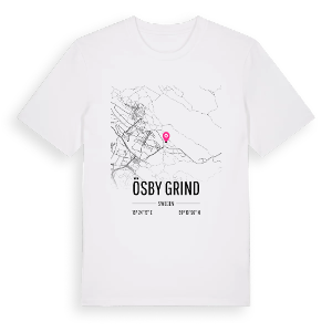 Ösby grind karta t-shirt – ekologisk bomull t-shirt från Pinshirt