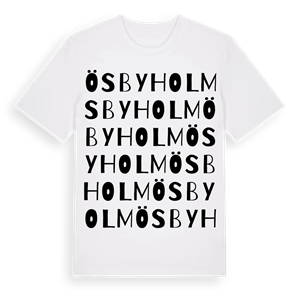Ösbyholm ordlek t-shirt – ekologisk bomull t-shirt från Pinshirt