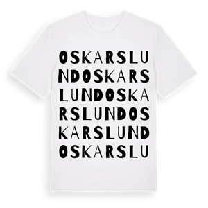 Oskarslund ordlek t-shirt – ekologisk bomull t-shirt från Pinshirt