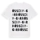 White t-shirt med Össeby-Garn ordlek t-shirt