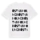 White t-shirt med Östanholmen ordlek t-shirt