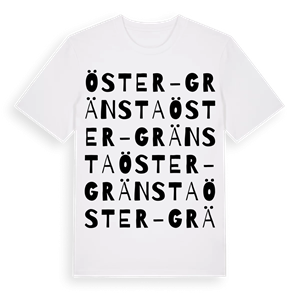 Öster-Gränsta ordlek t-shirt – ekologisk bomull t-shirt från Pinshirt