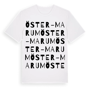 Öster-Marum ordlek t-shirt – ekologisk bomull t-shirt från Pinshirt