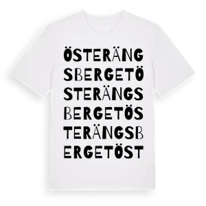 Österängsberget ordlek t-shirt – ekologisk bomull t-shirt från Pinshirt