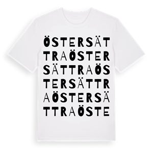 Östersättra ordlek t-shirt – ekologisk bomull t-shirt från Pinshirt