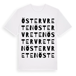 Östervreten ordlek t-shirt – ekologisk bomull t-shirt från Pinshirt