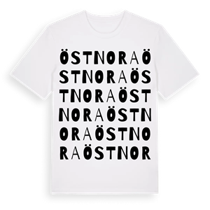 Östnora ordlek t-shirt – ekologisk bomull t-shirt från Pinshirt