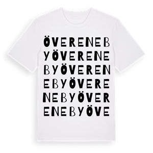 Övereneby ordlek t-shirt – ekologisk bomull t-shirt från Pinshirt