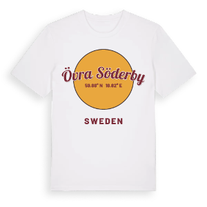 Övra Söderby cirkel t-shirt – ekologisk bomull t-shirt från Pinshirt
