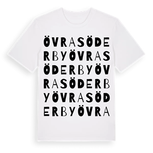 Övra Söderby ordlek t-shirt – ekologisk bomull t-shirt från Pinshirt