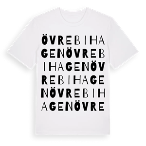 Övre Bihagen ordlek t-shirt – ekologisk bomull t-shirt från Pinshirt