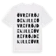 White t-shirt med Övre Fröjdekulle ordlek t-shirt