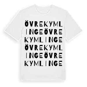 Övre Kymlinge ordlek t-shirt – ekologisk bomull t-shirt från Pinshirt
