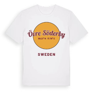Övre Söderby cirkel t-shirt – ekologisk bomull t-shirt från Pinshirt