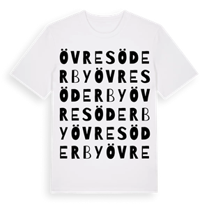 Övre Söderby ordlek t-shirt – ekologisk bomull t-shirt från Pinshirt
