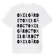 White t-shirt med Oxelgärdet ordlek t-shirt