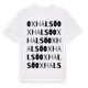 White t-shirt med Oxhalsö ordlek t-shirt