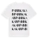 White t-shirt med Pannkakan ordlek t-shirt