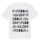 White t-shirt med Papegojbacken ordlek t-shirt
