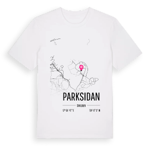 Parksidan karta t-shirt – ekologisk bomull t-shirt från Pinshirt