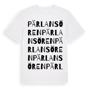 Pärlansören ordlek t-shirt – ekologisk bomull t-shirt från Pinshirt