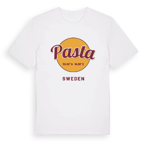Pasta cirkel t-shirt – ekologisk bomull t-shirt från Pinshirt