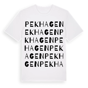 Pekhagen ordlek t-shirt – ekologisk bomull t-shirt från Pinshirt