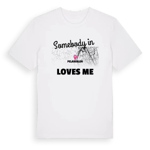 Någon i Pelarsalen älskar mig t-shirt – ekologisk bomull t-shirt från Pinshirt