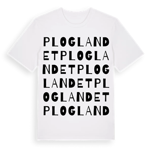 Ploglandet ordlek t-shirt – ekologisk bomull t-shirt från Pinshirt