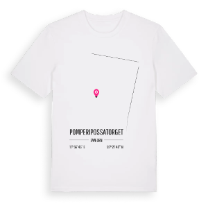 Pomperipossatorget karta t-shirt – ekologisk bomull t-shirt från Pinshirt