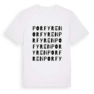 Porfyren ordlek t-shirt – ekologisk bomull t-shirt från Pinshirt