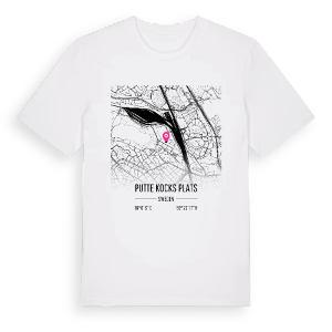 Putte Kocks plats karta t-shirt – ekologisk bomull t-shirt från Pinshirt