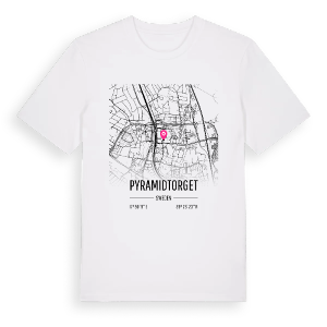 Pyramidtorget karta t-shirt – ekologisk bomull t-shirt från Pinshirt