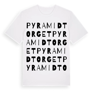 Pyramidtorget ordlek t-shirt – ekologisk bomull t-shirt från Pinshirt