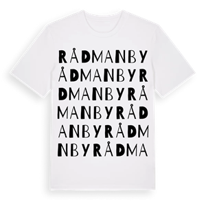Rådmanby ordlek t-shirt – ekologisk bomull t-shirt från Pinshirt