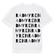 White t-shirt med Radmyren ordlek t-shirt