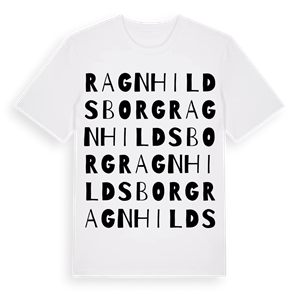 Ragnhildsborg ordlek t-shirt – ekologisk bomull t-shirt från Pinshirt