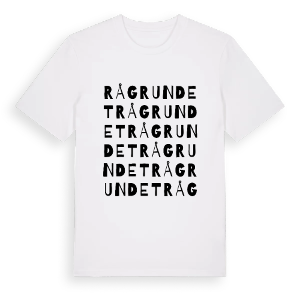 Rågrundet ordlek t-shirt – ekologisk bomull t-shirt från Pinshirt
